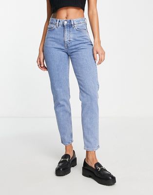 & Other Stories cotton stretch tapered jeans in fresh blue - MBLUE