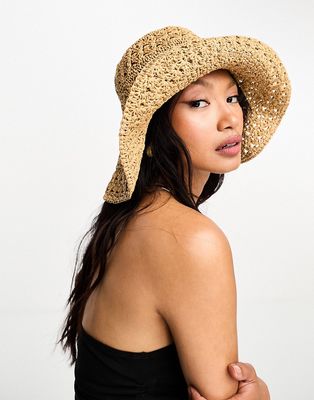 & Other Stories crochet bucket hat in natural-Neutral