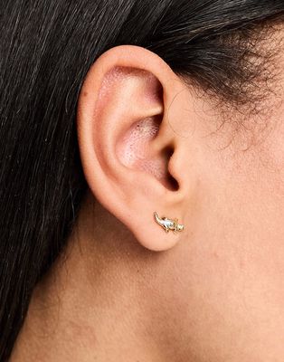 & Other Stories crocodile stud earrings in gold