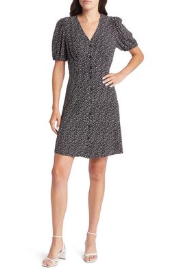 & Other Stories Ditsy Floral Short Sleeve Dress in Black