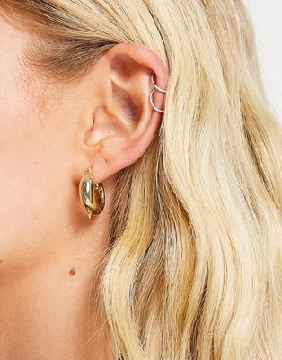 & Other Stories dolphin hoop earrings in gold