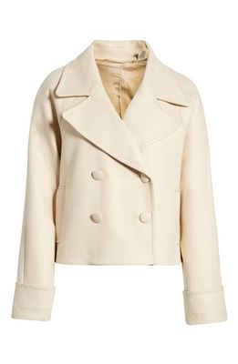 & Other Stories Double Breasted Crop Jacket in Beige
