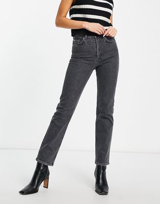 & Other Stories Favorite slim leg jeans in gray shimmer-Black