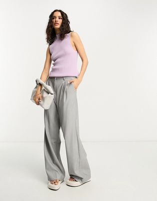 & Other Stories fine knit sleeveless top in lilac-Purple