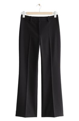 & Other Stories Flare Leg Trousers in Black