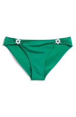 & Other Stories Flower Detail Bikini Bottoms in Green
