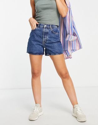 & Other Stories Forever cotton denim shorts in river blue - MBLUE