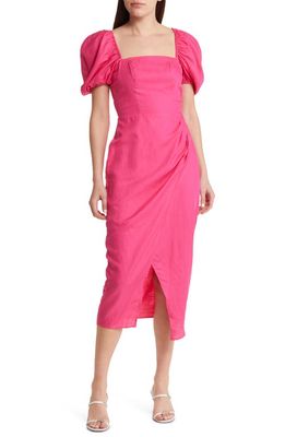 & Other Stories Gathered Puff Sleeve Dress in Pink