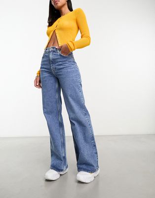 & Other Stories high rise wide leg jeans in love blue