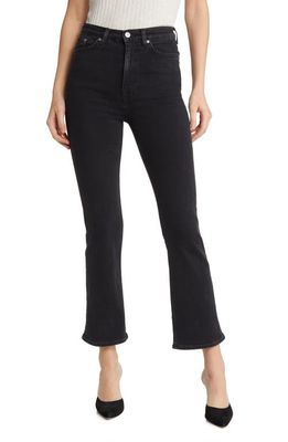 & Other Stories High Waist Ankle Crop Flare Jeans in Archie Black