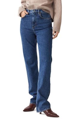 & Other Stories High Waist Straight Leg Jeans in River Blue