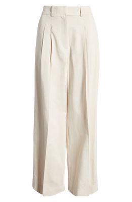 & Other Stories High Waist Wide Leg Trousers in Beige