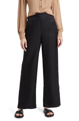 & Other Stories High Waist Wide Leg Trousers in Black