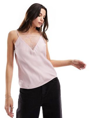 & Other Stories lace top in pink