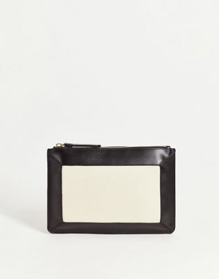 & Other Stories leather color block wallet in multi