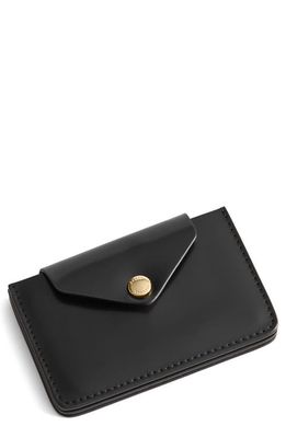 & Other Stories Leather Envelope Card Holder in Black