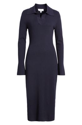 & Other Stories Long Sleeve Sweater Dress in Dark Blue