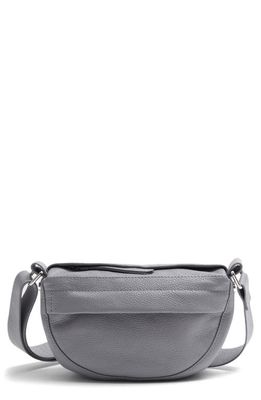 & Other Stories Mini Leather Crossbody Bag in Light Grey