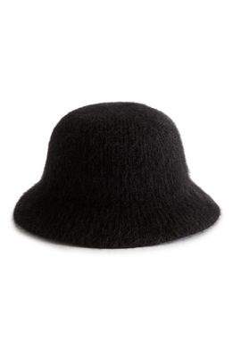 & Other Stories Mohair Blend Bucket Hat in Black