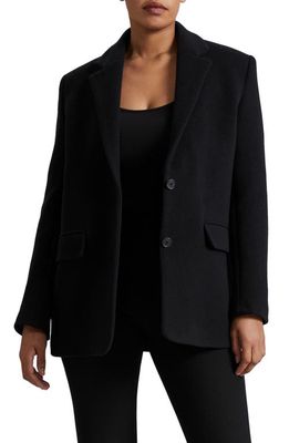 & Other Stories Oversize Single Breasted Wool Blend Blazer in Black