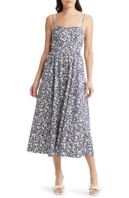 & Other Stories Print Maxi Dress in Navy Small Flower Chayna Aop