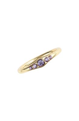 & Other Stories Purple Crystal Ring in Gold/Purple