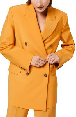 & Other Stories Relaxed Fit Double Breasted Blazer in Mustard