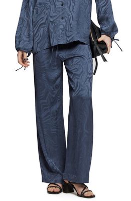& Other Stories Relaxed Fit Drawstring Trousers in Blue