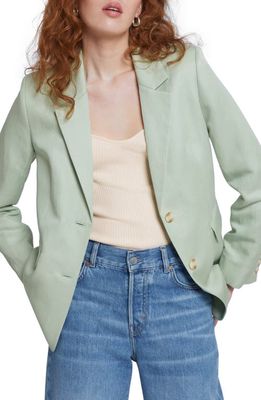 & Other Stories Relaxed Fit Linen Blend Blazer in Green