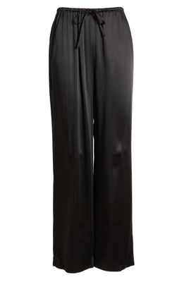 & Other Stories Relaxed Fit Satin Pants in Black