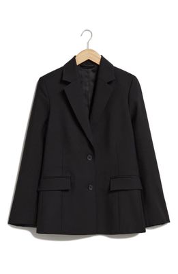 & Other Stories Single Breasted Blazer in Black