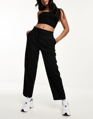 & Other Stories slim leg tailored pants in black