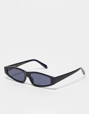 & Other Stories slim sunglasses in black
