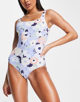 & Other Stories square neck swimsuit in floral print-Multi
