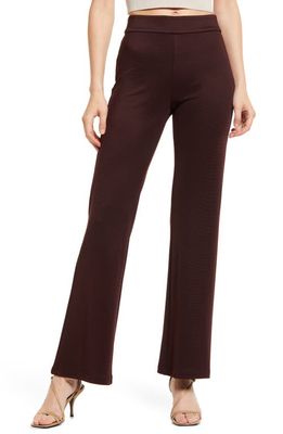 & Other Stories Straight Cut Knit Pull-On Pants in Dark Brown