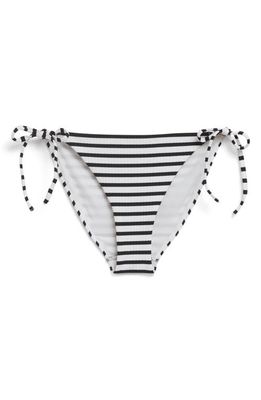 & Other Stories Stripe Rib Hipster Bikini Bottoms in Black/White Stripe
