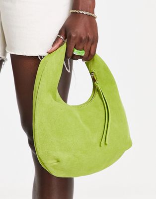 & Other Stories suede bag in lime green