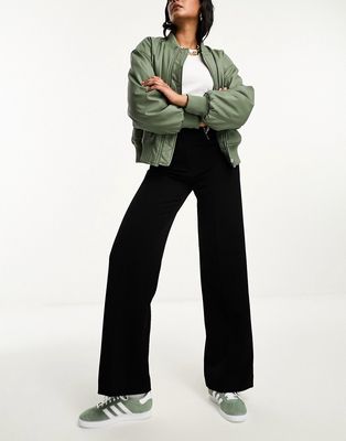 & Other Stories tailored flared pants in black