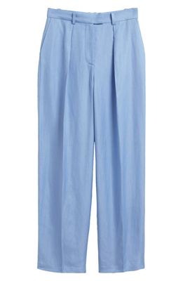 & Other Stories Tailored Straight Leg Trousers in Blue