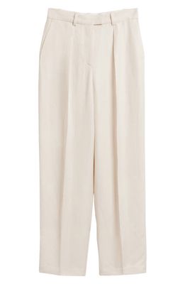 & Other Stories Tailored Straight Leg Trousers in White