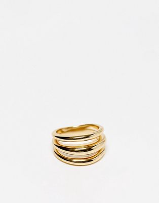& Other Stories triple layer ring in gold