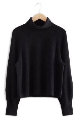 & Other Stories Turtleneck Cashmere Sweater in Black