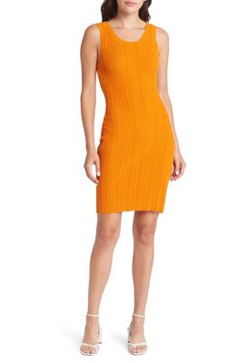 & Other Stories Variegated Rib Knit Dress in Orange