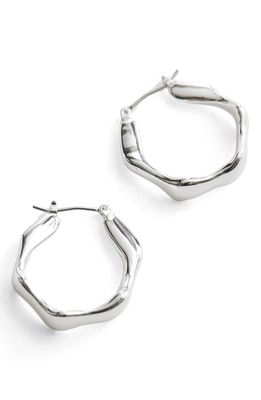 & Other Stories Wavy Chunky Hoop Earrings in Silver