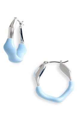 & Other Stories Wavy Hoop Earrings in Blue/Silver