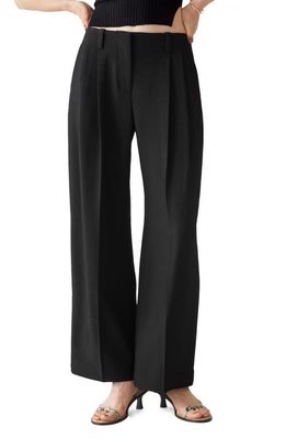 & Other Stories Wide Leg Low Rise Trousers in Black