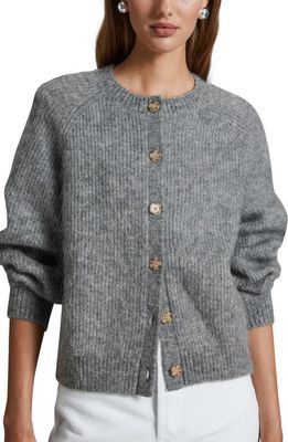 & Other Stories Wool & Mohair Blend Cardigan in Grey