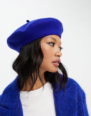 & Other Stories wool beret in blue