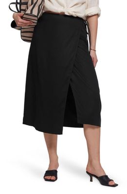 & Other Stories Wrap Midi Skirt in Black