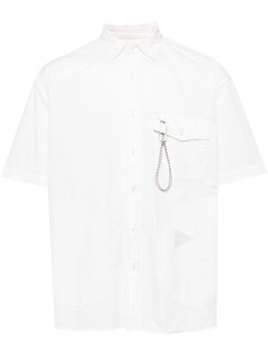 and Wander appliqué-detail short-sleeve shirt - White